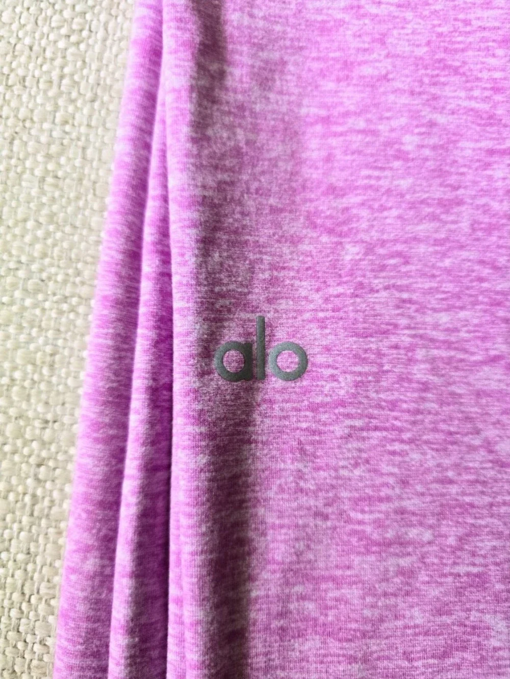 Alo Yoga Heathered High Waisted Alosoft Flow Leggings Purple Pink Small Estimate